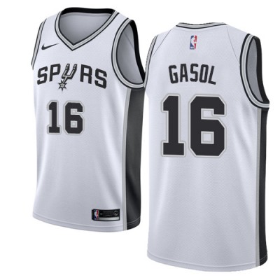 Nike San Antonio Spurs #16 Pau Gasol White NBA Swingman Association Edition Jersey Men's